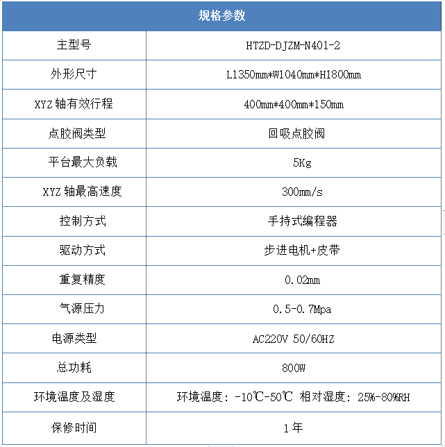 桌面式視覺點(diǎn)膠機(jī)規(guī)格參數(shù)